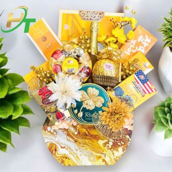 GIỎ BÁNH HOÀNG KIM - SẮC VÀNG THỊNH VƯỢNG